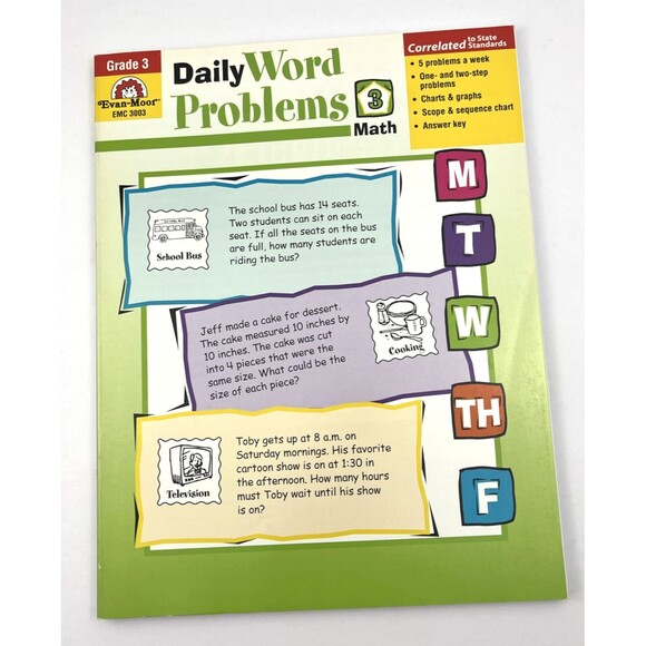 Daily Word Problems, Grade 3 Math - Great for homeschool - NEW OUT OF PRINT - Picture 1 of 15